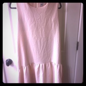 ASOS drop waist midi tank dress, blush. Size 12